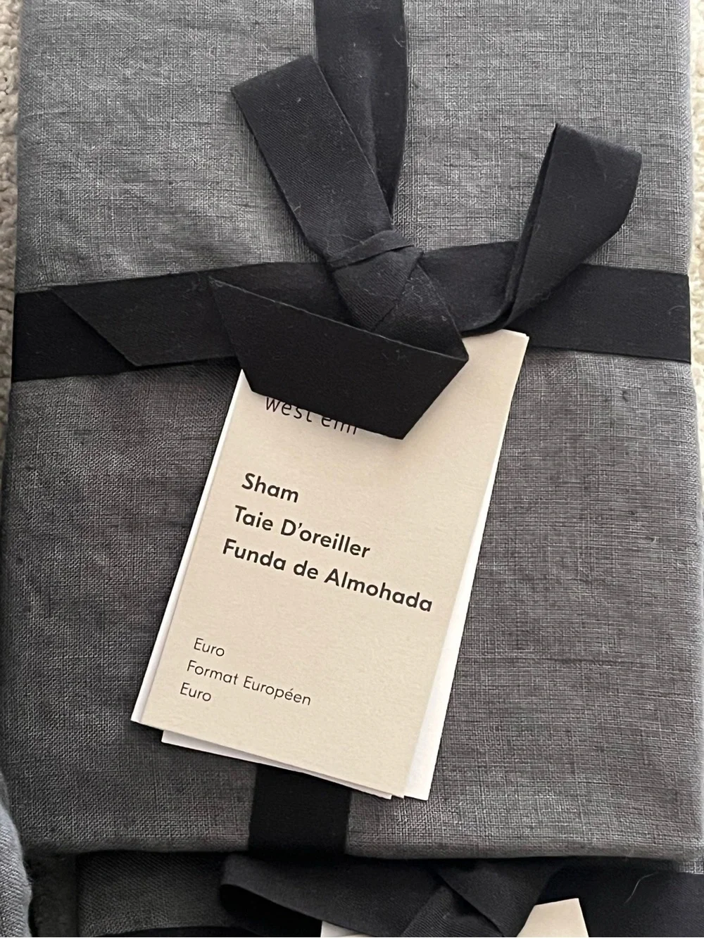 West Elm Linen Duvet Cover and Shams - Queen